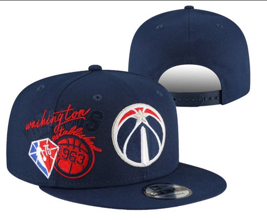 Washington Men's SnapBack Cap Pro Basketball Cap Blue/Red