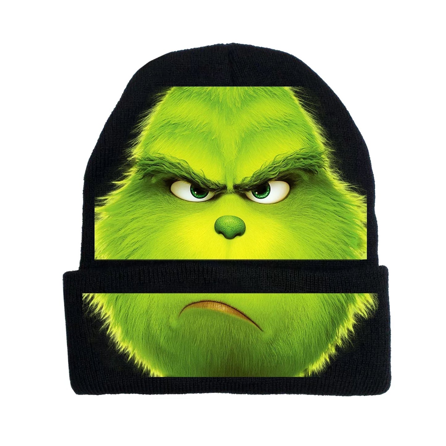 Grinch Winter Knit Hat Christmas Knitted Hat Printing Character Hat The Grinch that Stole Christmas