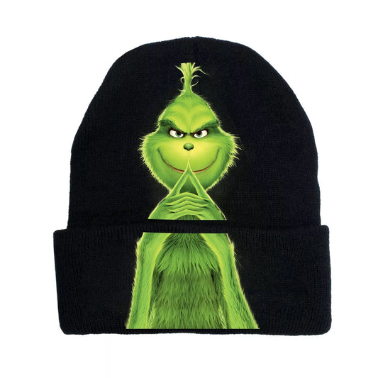 Grinch Winter Knit Hat Christmas Knitted Hat Printing Character Hat The Grinch that Stole Christmas