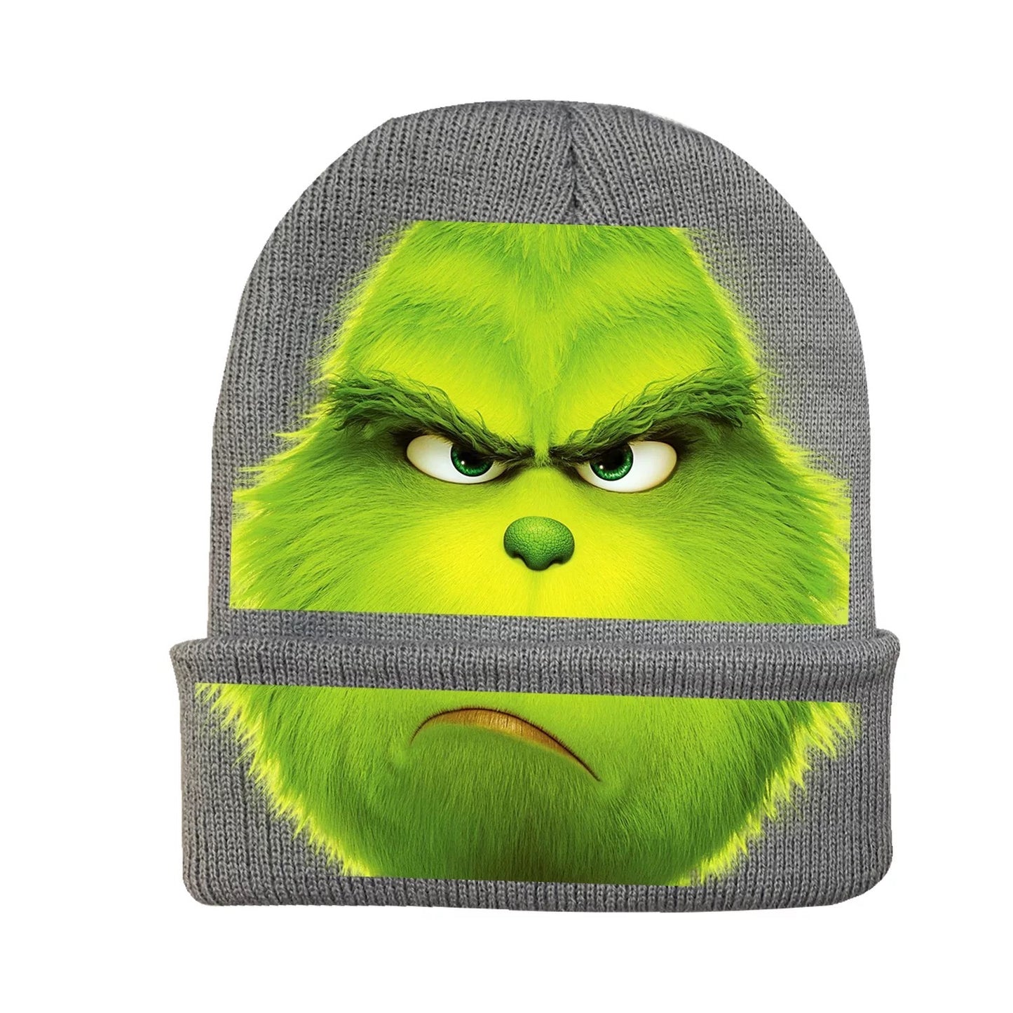 Grinch Winter Knit Hat Christmas Knitted Hat Printing Character Hat The Grinch that Stole Christmas