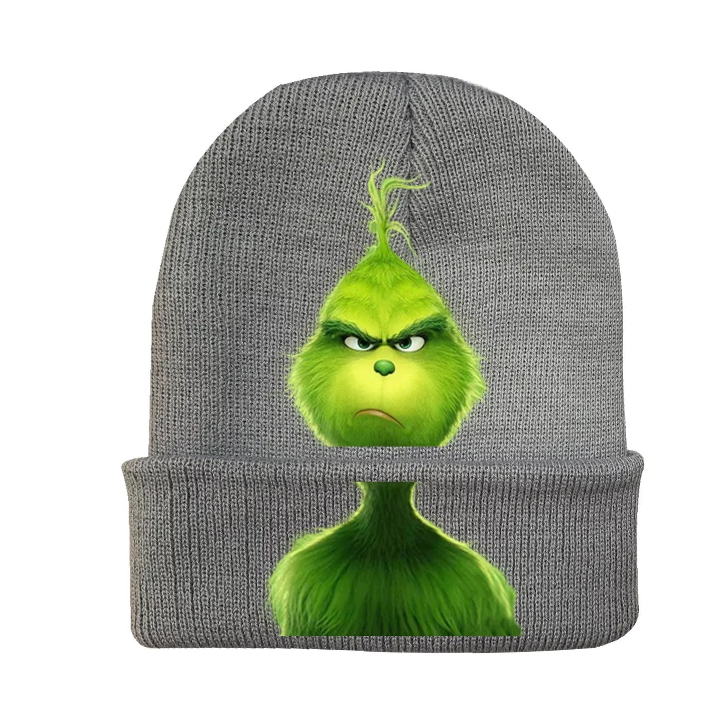 Grinch Winter Knit Hat Christmas Knitted Hat Printing Character Hat The Grinch that Stole Christmas