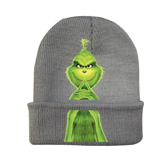 Grinch Winter Knit Hat Christmas Knitted Hat Printing Character Hat The Grinch that Stole Christmas