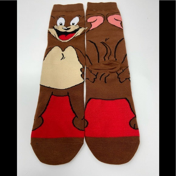 Cartoon Socks, Tom & "Jerry" Womens & Mens Fun Novelty Crew Character 360 Degree Artwork Designed Socks