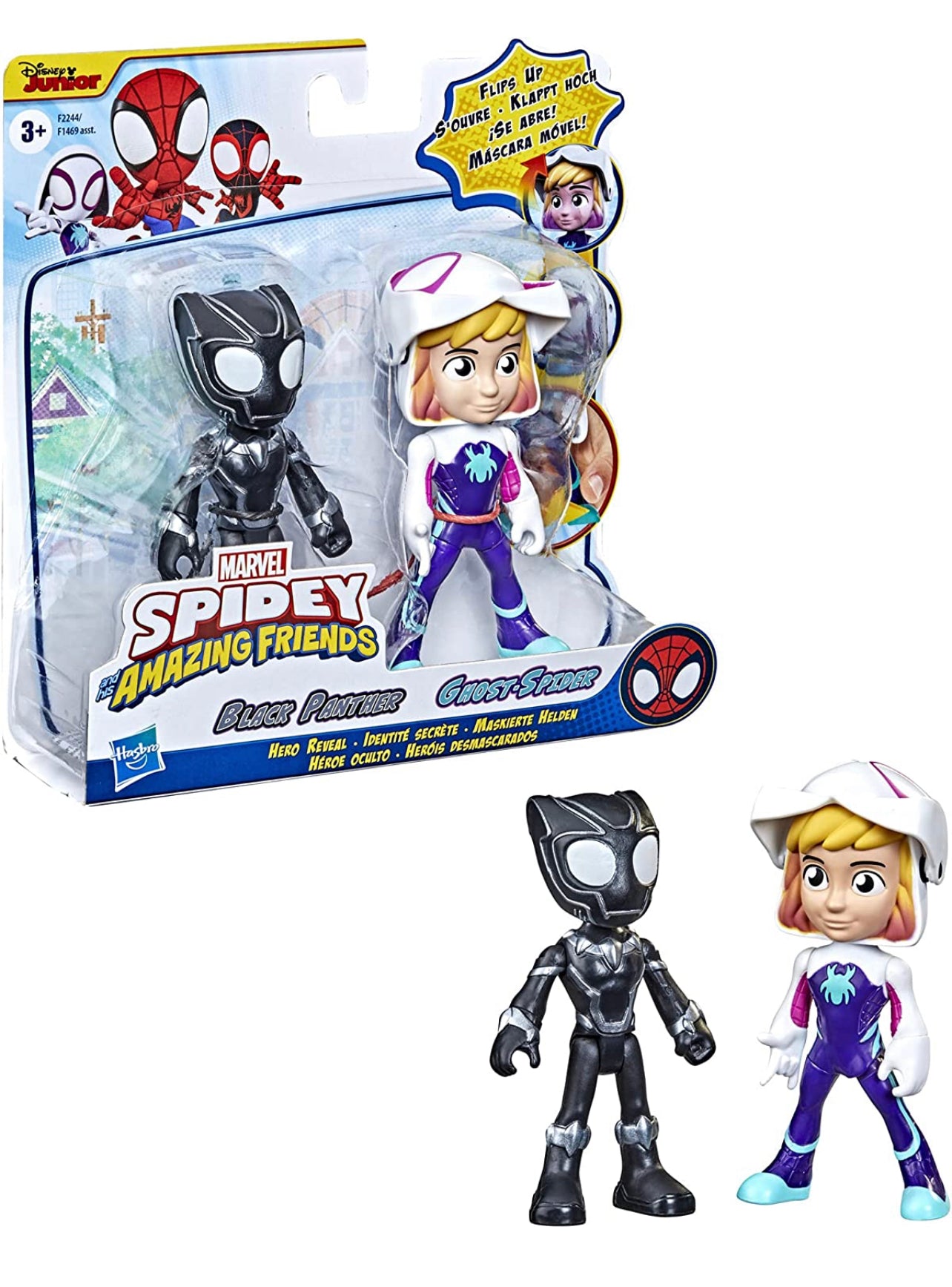 Spider-Man Hero Reveal Black Panther & Ghost Spider Figures 2-Pack