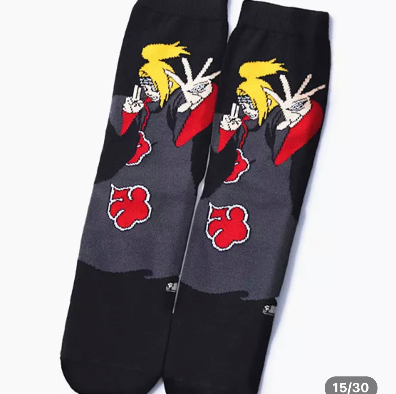 Nartuo Anime Cartoon Socks, Fun Novelty Unisex 360 Degree Artwork Character Designed Crew Socks