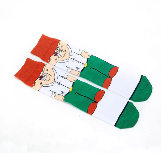 Family Guy Cartoon Socks, Fun Novelty Unisex 360 Degree Artwork Character Designed Crew Socks