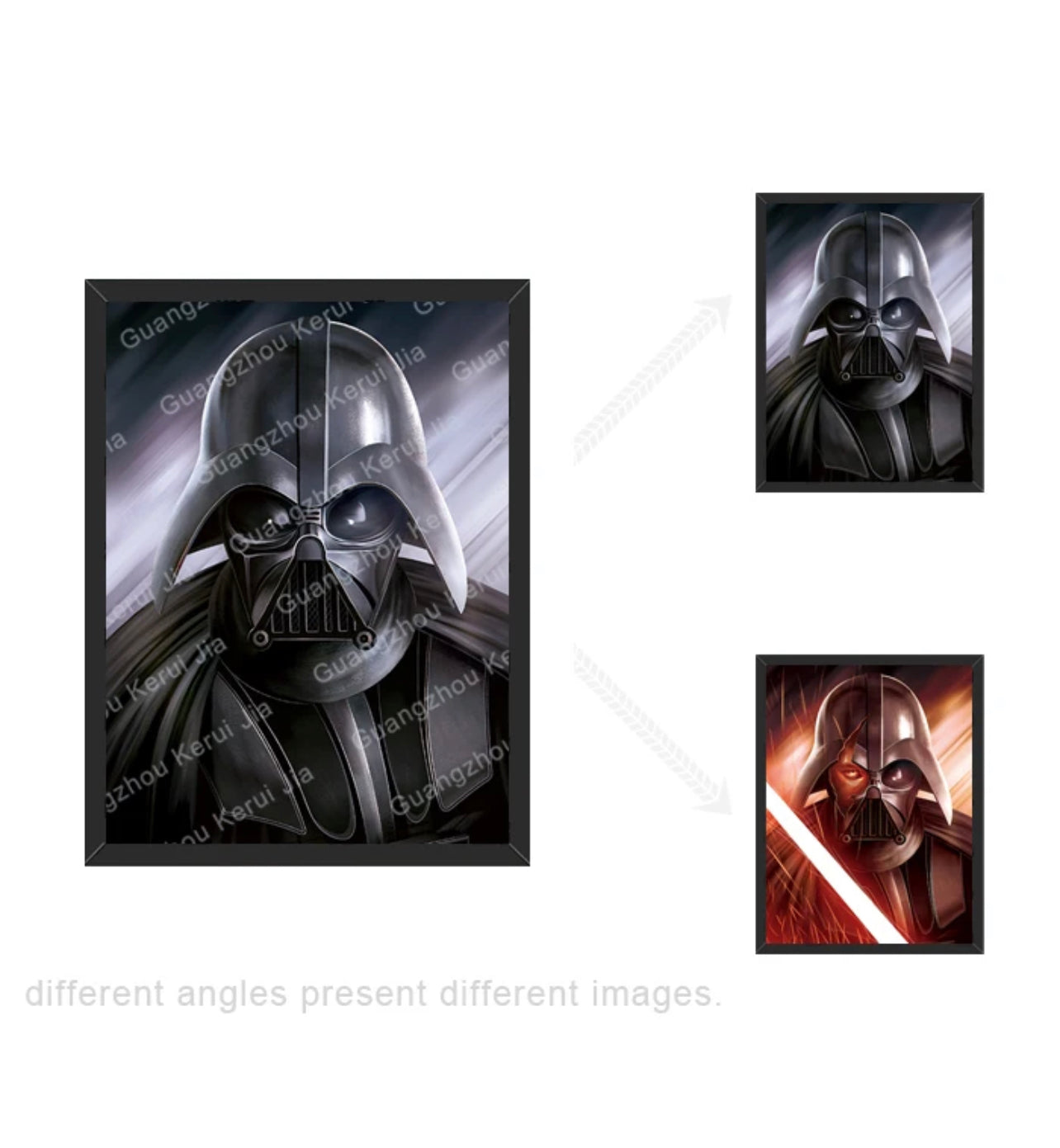 Darth Vader Poster 3D Effect, 2 images in one, 3D Lenticular Effect