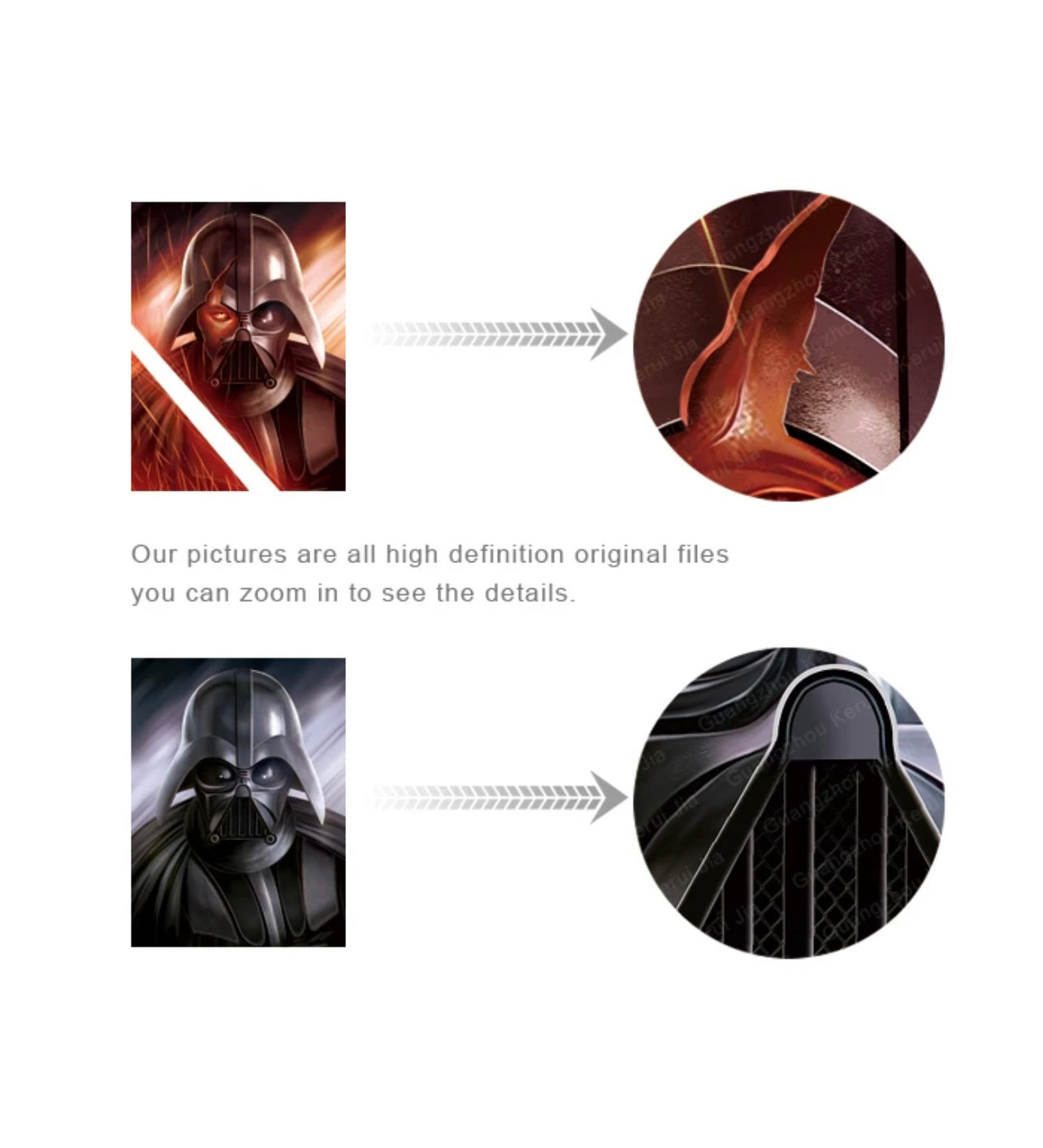 Darth Vader Poster 3D Effect, 2 images in one, 3D Lenticular Effect