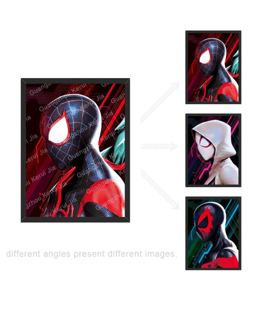 Miles Morales Poster 3D Effect, 3 images in one, 3D Lenticular Effect