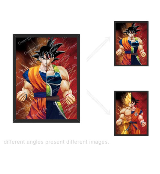 Goku Dragon Ball Z  Poster 3D Effect, 2 images in one, 3D Lenticular Effect