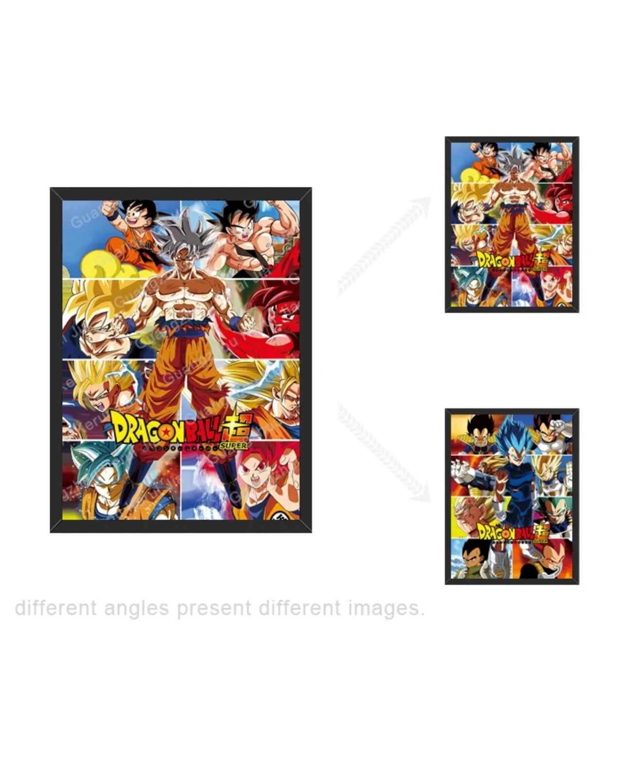 Dragon Ball Z Poster 3D Effect, 2 images in one, 3D Lenticular Effect