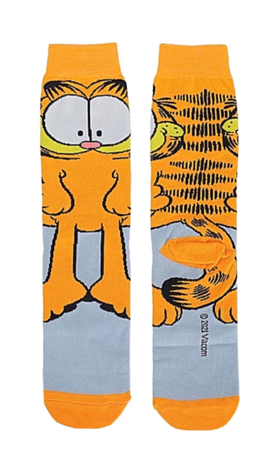 Garfield Cartoon Socks, Fun Novelty Unisex 360 Degree Artwork Character Designed Crew Socks