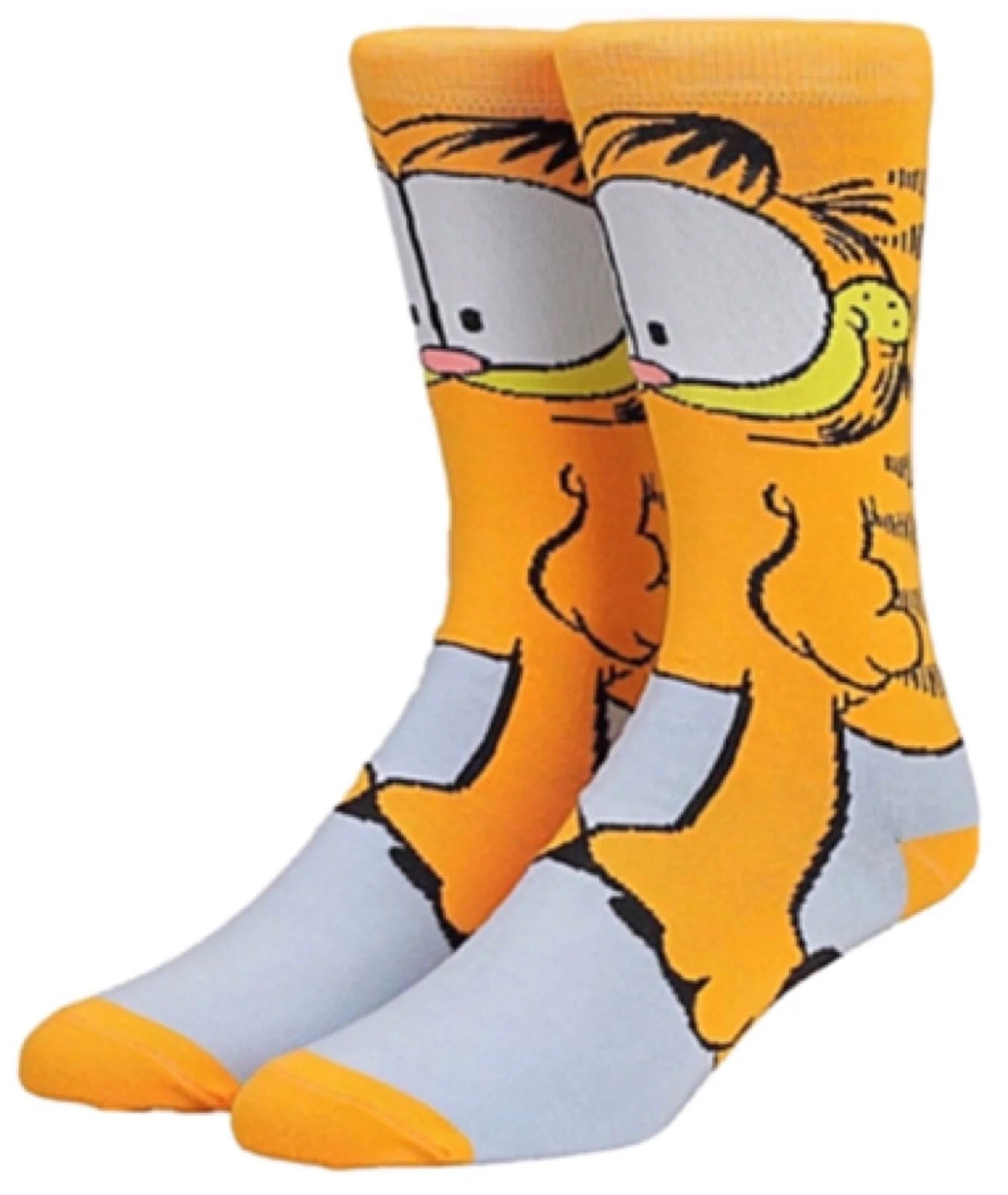 Garfield Cartoon Socks, Fun Novelty Unisex 360 Degree Artwork Character Designed Crew Socks