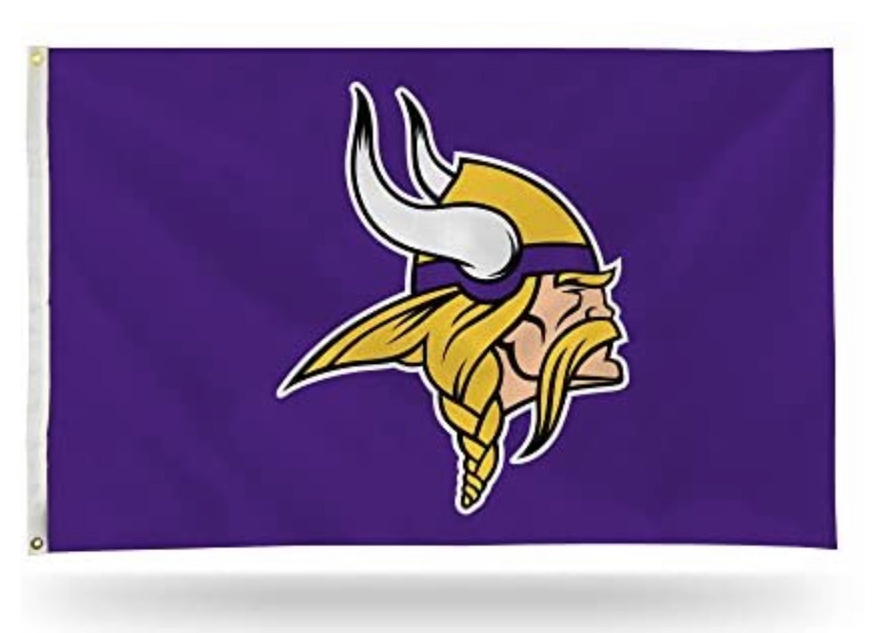 Minnesota Pro Football Team Flag 3 x 5 Tailgate Flag Mancave Football Banner