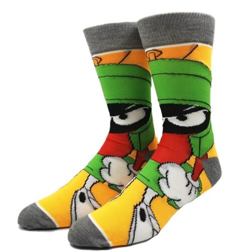 Cartoon Socks, Marvin the Martian  Fun Novelty Mens Crew Character Socks