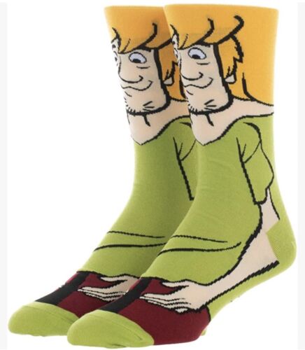 Shaggy Scooby Doo Cartoon Socks,Fun Novelty Mens Crew Character Socks