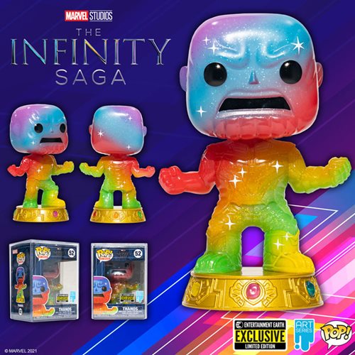 Marvel Infinity Saga Thanos Art Series Pop! Vinyl Figure with Premium Pop Protector!