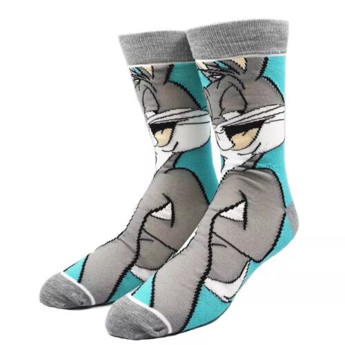 Bugs Bunny Cartoon Socks, Fun Novelty Unisex 360 Degree Artwork Character Designed Crew Socks