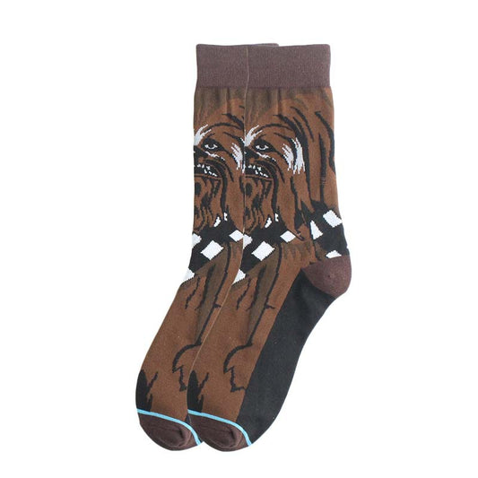 Chewbacca Cartoon Socks, Fun Novelty Mens/Womens Crew Character Socks