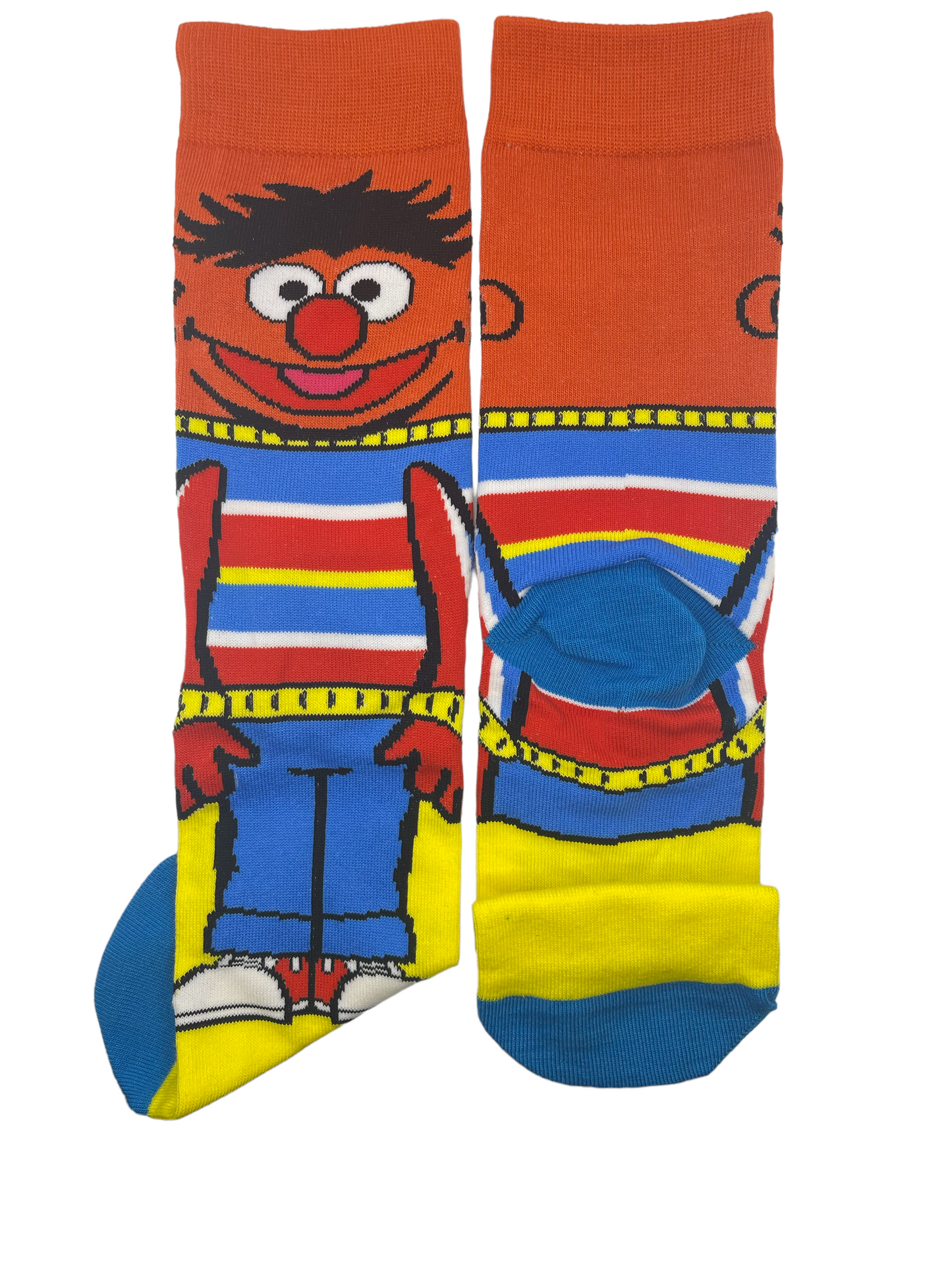 Ernie Sesame Street Cartoon Socks Fun Novelty Crew Character 360 Degree Artwork Designed Socks