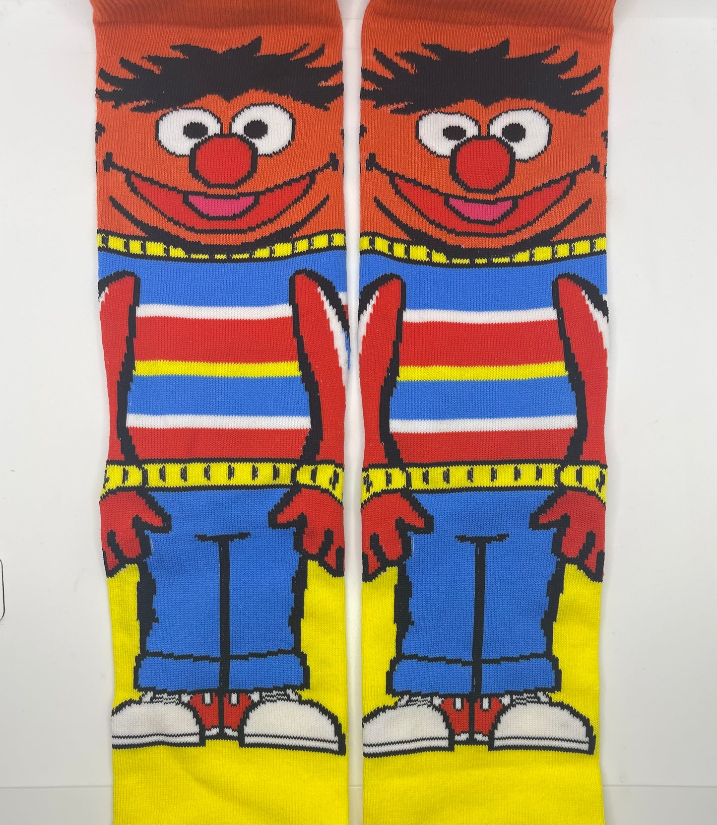 Ernie Sesame Street Cartoon Socks Fun Novelty Crew Character 360 Degree Artwork Designed Socks