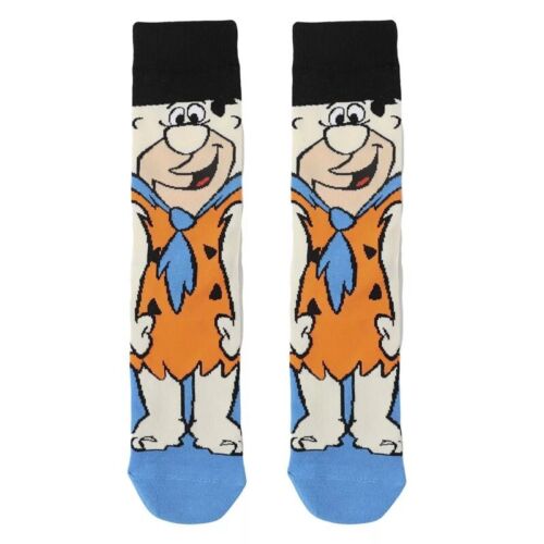 Fred Flintstone Cartoon Socks, Fun Novelty Unisex 360 Degree Artwork Character Designed Crew Socks