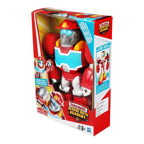 Transformers Rescue Bots Academy Mega Mighties Heatwave the Fire-Bot 10-Inch Robot Action Figure