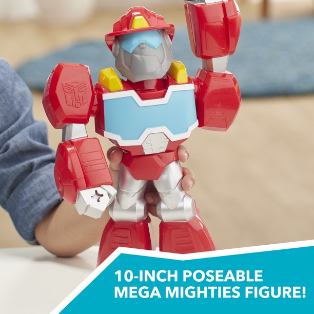 Transformers Rescue Bots Academy Mega Mighties Heatwave the Fire-Bot 10-Inch Robot Action Figure