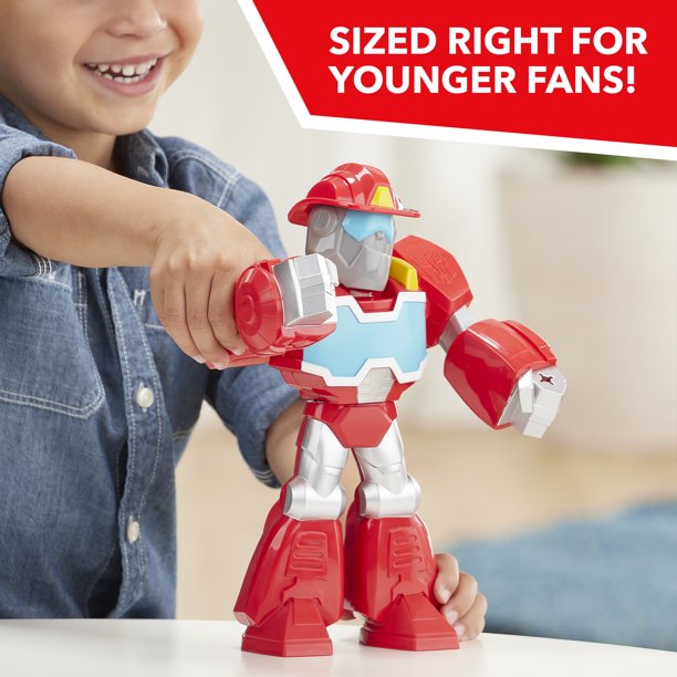 Transformers Rescue Bots Academy Mega Mighties Heatwave the Fire-Bot 10-Inch Robot Action Figure