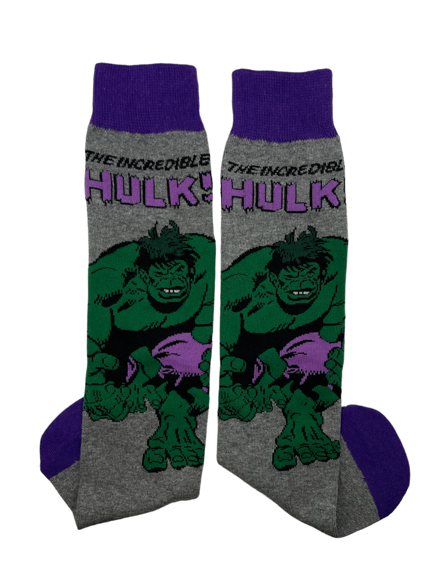 Cartoon Socks, Incredible Hulk womens & Mens Fun Novelty Crew Character 360 Degree Artwork Designed Socks