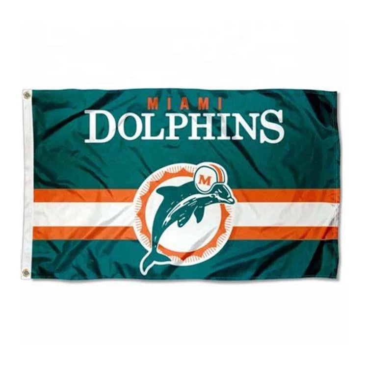 Miami Pro Football Team Flag 3 x 5 Tailgate Flag Mancave Football Banner