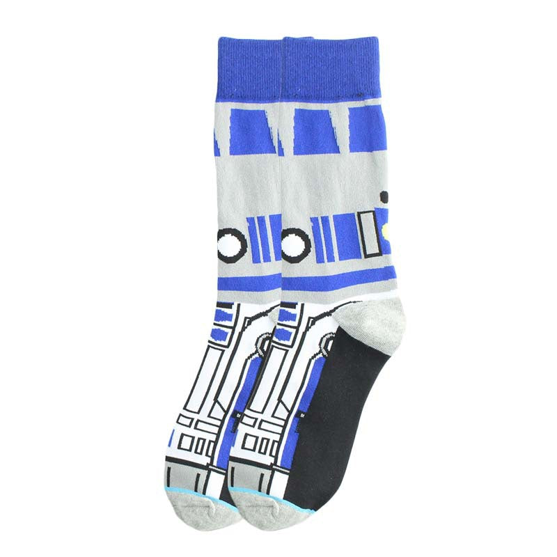 R2D2 Cartoon Socks, Fun Novelty Mens/Womens Crew Character Socks