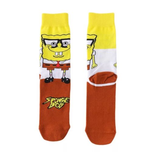 Cartoon Socks, Sponge Bob Square Pants Fun Novelty Mens Crew Character Socks