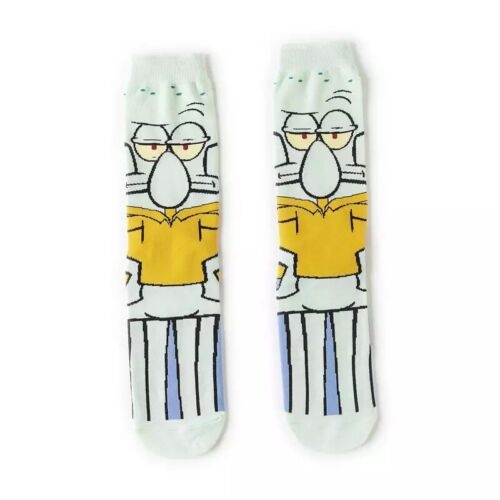 Cartoon Socks, Squidward Spongebob Fun Novelty Mens Crew Character Socks