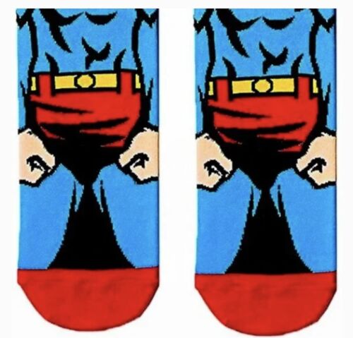 Cartoon Socks, Superman Fun Novelty Mens Crew Character Socks