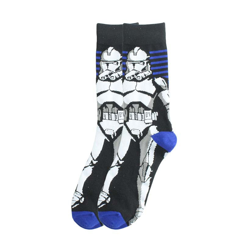 Stormtrooper Cartoon Socks, Fun Novelty Mens/Womens Crew Character Socks