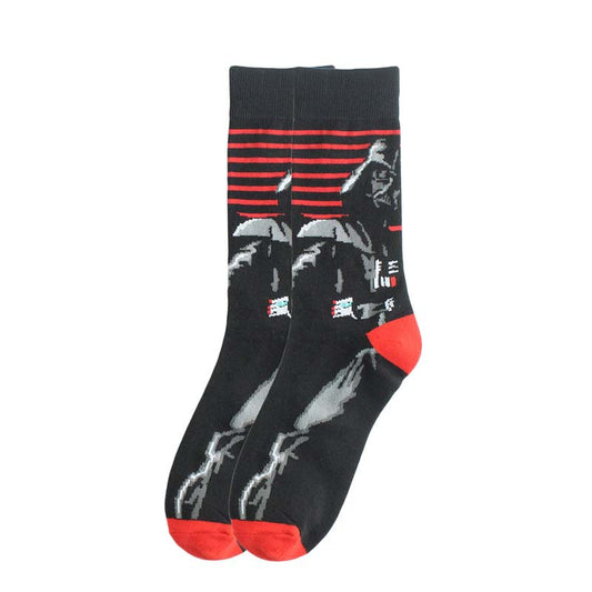 Darth Vader Cartoon Socks, Fun Novelty Mens/Womens Crew Character Socks