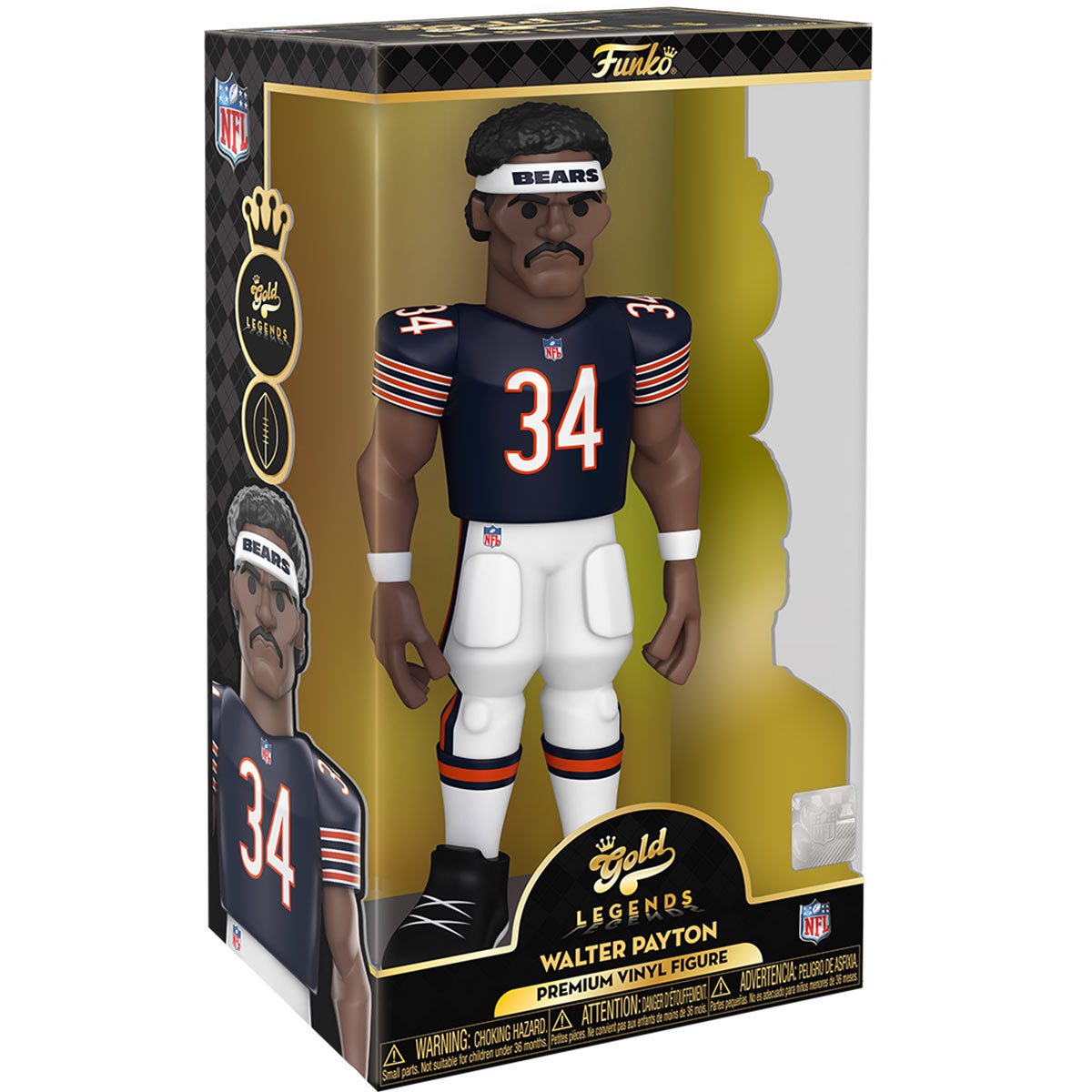 NFL Legends Bears Walter Payton 12-Inch Vinyl Gold Figure